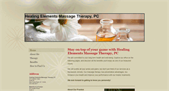 Desktop Screenshot of healingelementsmassagetherapy.com